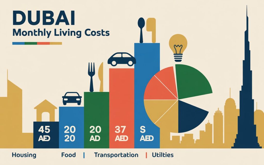 Dubai cost of living infographic
