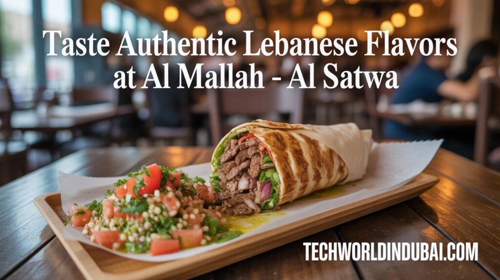 Al Mallah Al Satwa serving delicious shawarma and Lebanese dishes in Dubai.