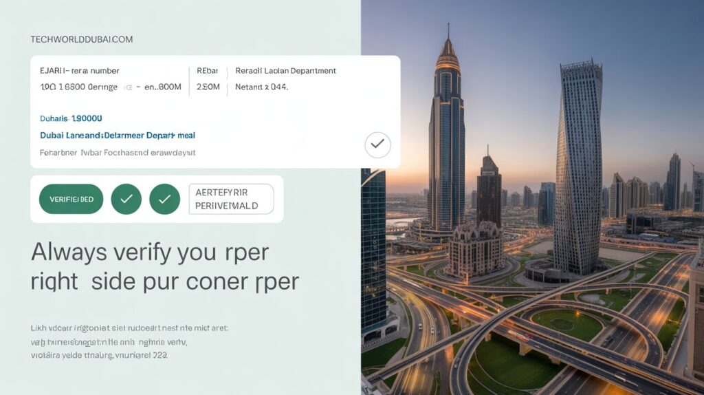 How to verify rental property in UAE using Ejari, RERA, and Dubai Land Department. 