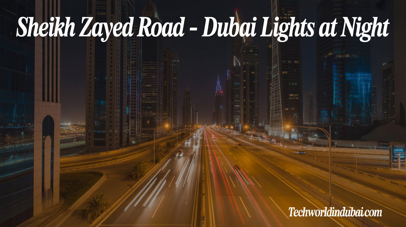 Sheikh Zayed Road night drive Dubai free experience