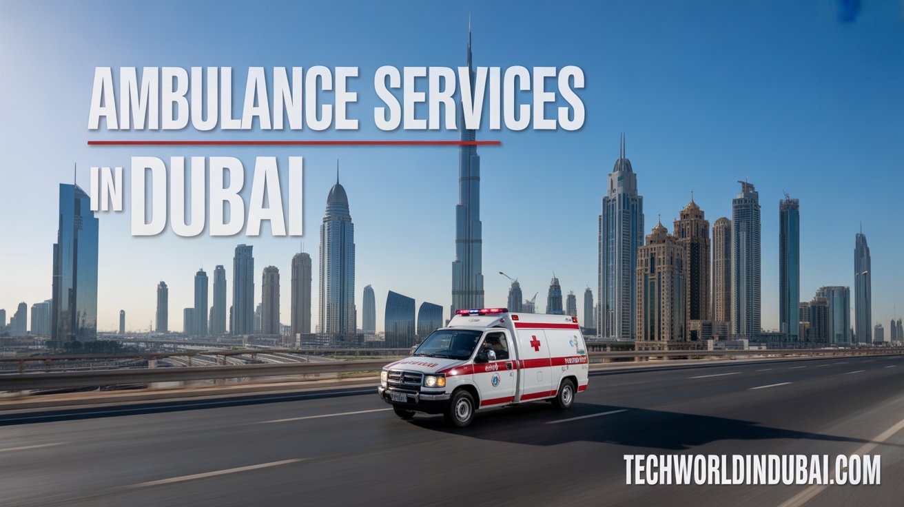 Dubai paramedics providing emergency care to a patient.