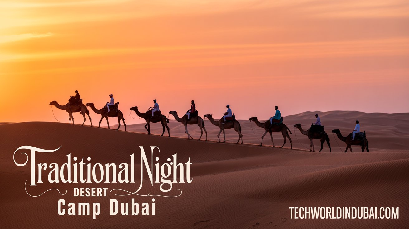 camel ride in the evening Dubai.
